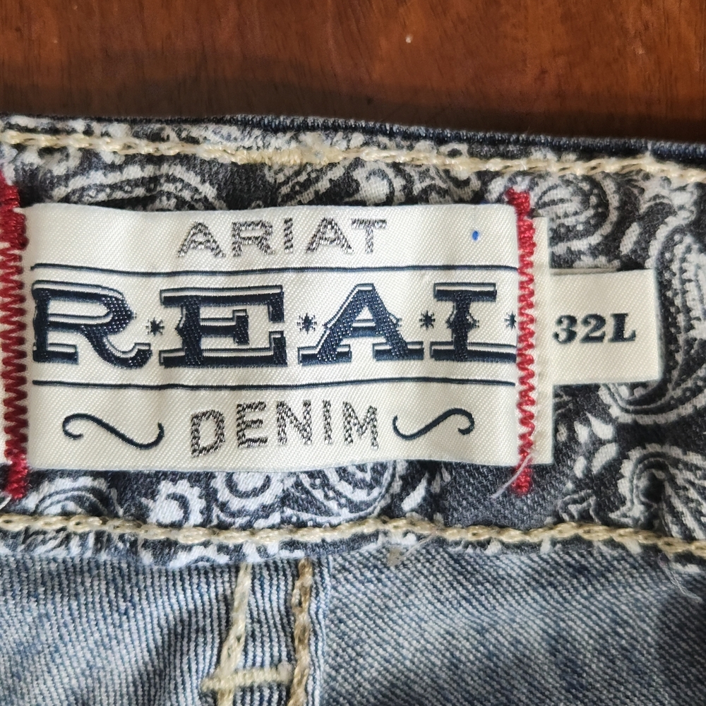 Ariat Real Denim Womens Jeans Size 32L  western Cowgirl Riding Rodeo - Picture 4 of 13